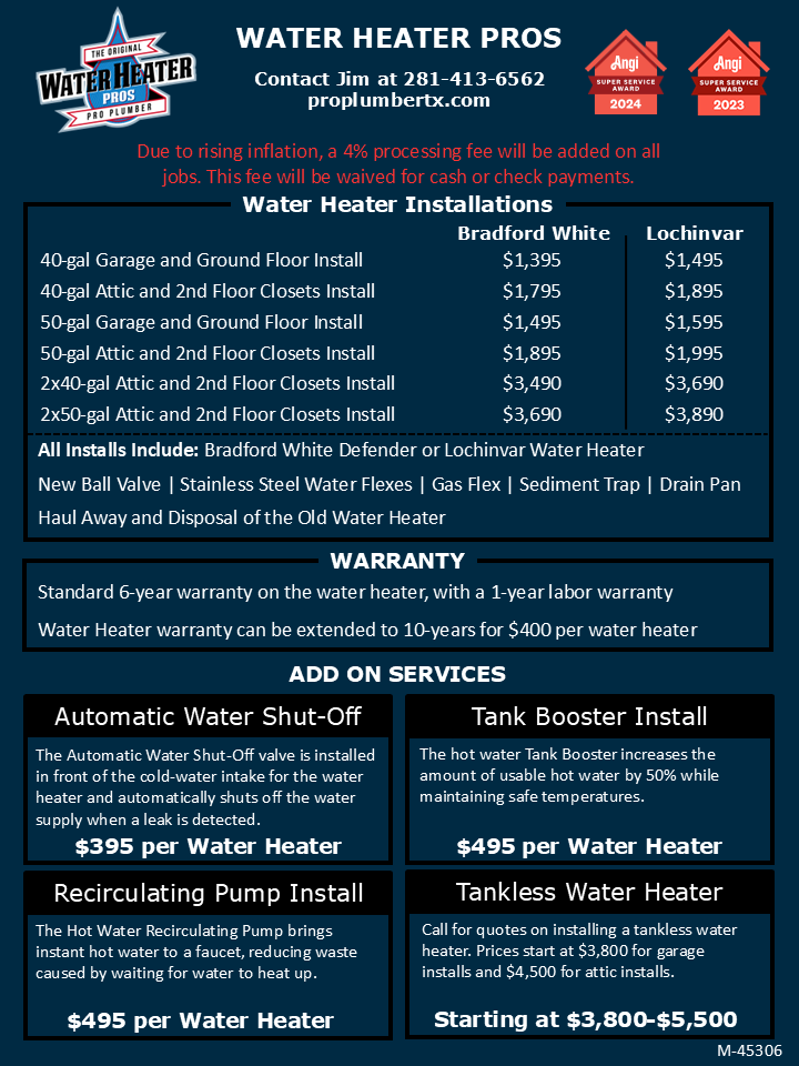 Flyer_August 2025_Water Heater Pros_wLochinvar_v1 Pricing Flyer August 2025 with Lochinvar