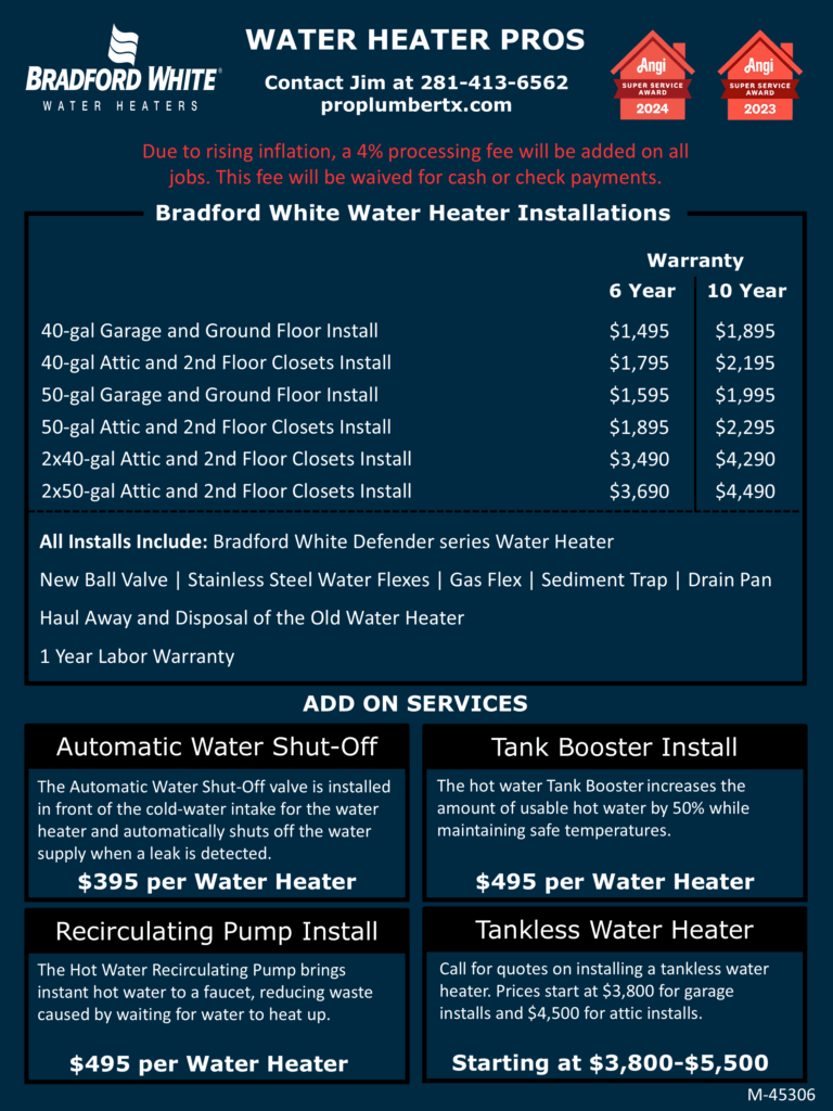 Flyer_BW_November 2025_Water Heater Pros_v1 Bradford White Pricing Flyer 2025