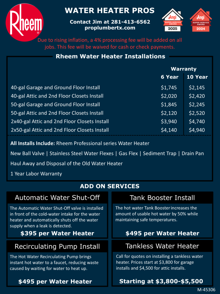 Pricing Flyer Rheem 2026